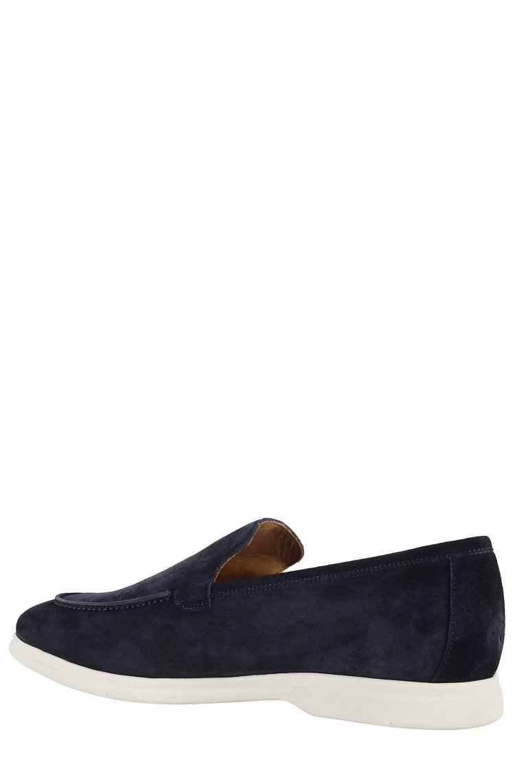 Tagliatore Suede Moccasin With Almond Toe