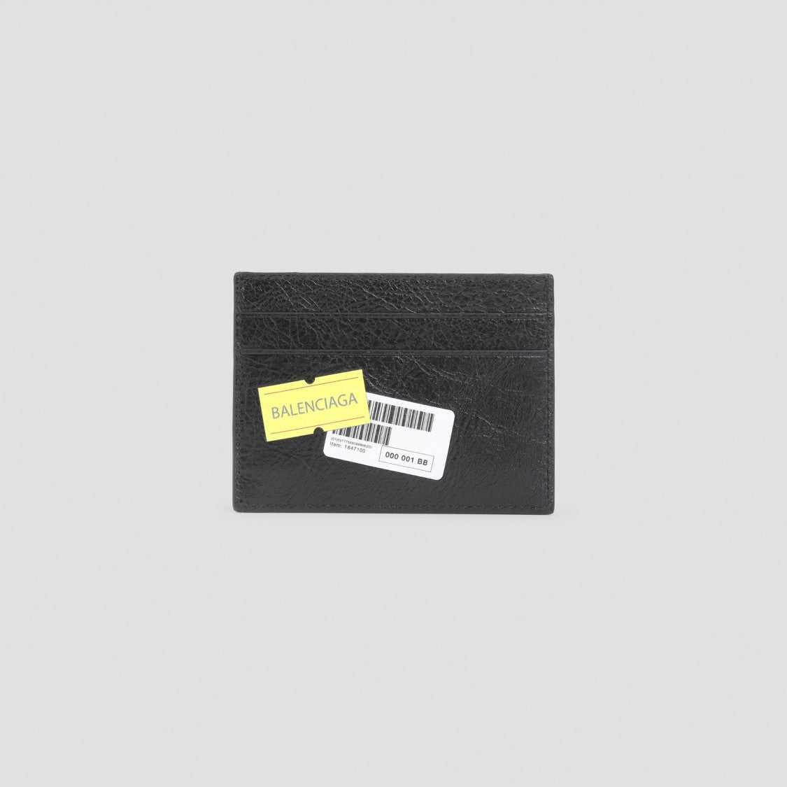 Balenciaga Textured Leather Wallet With Bold Logo