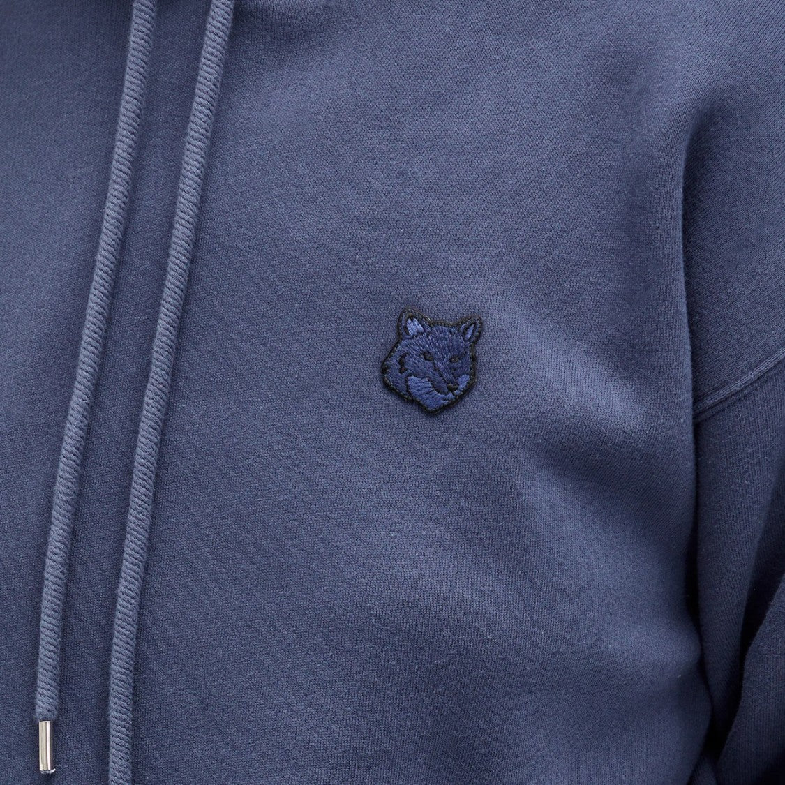 Maison Kitsuné Deep Blue Hooded Sweatshirt With Embroidered Logo