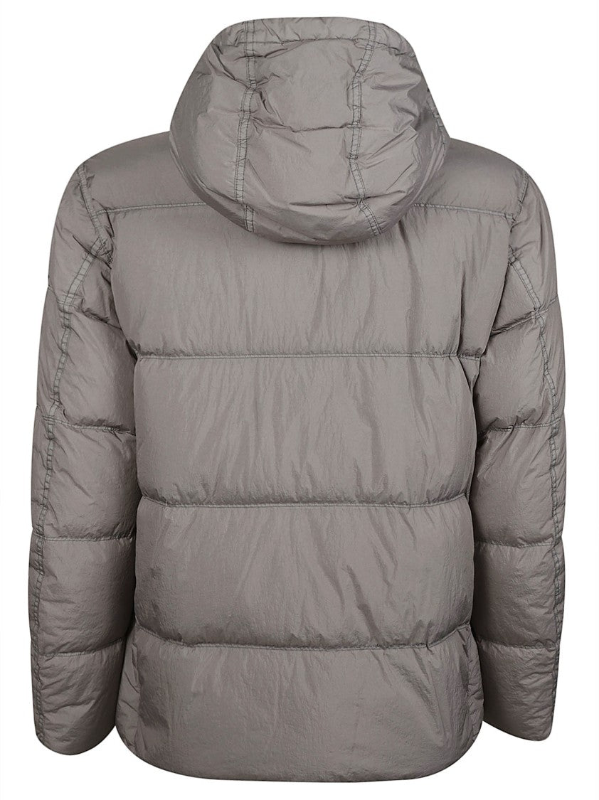 Stone Island Rds Quilted Grey Hooded Down Jacket