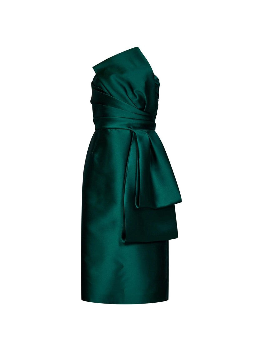 Alberta Ferretti Mikado Midi Dress