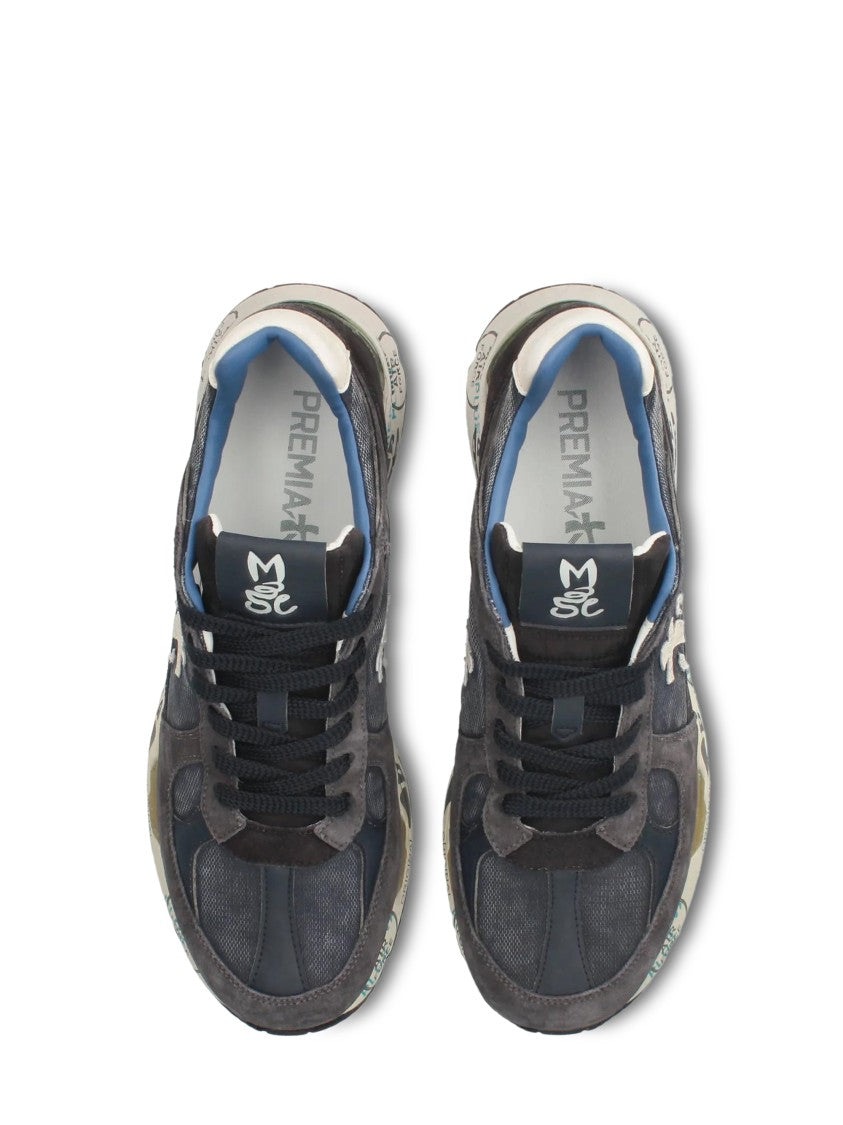 Premiata Low-Top Sneakers With Graphic Text Accents