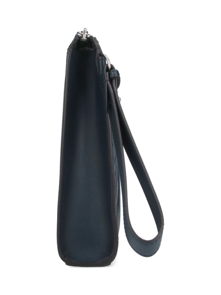 Fendi "Diagonal" Flat Pouch Blue