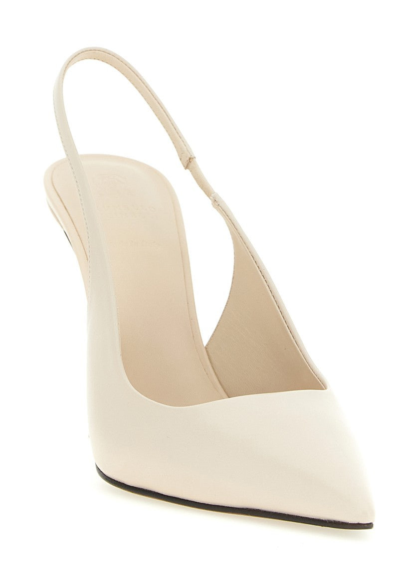 Brunello Cucinelli 'Monile' Leather Pointed Slingbacks
