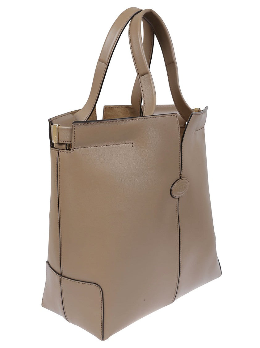 Tod's Structured Leather Tote With Split Design