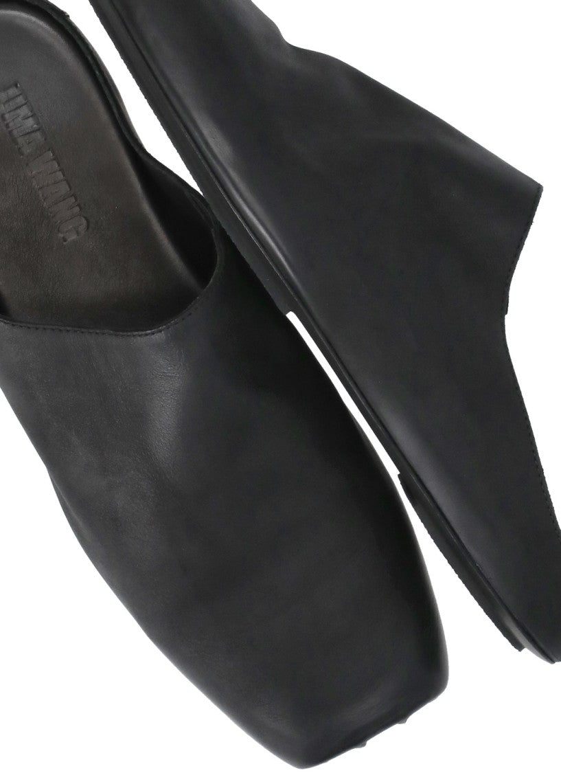 Uma Wang Smooth Leather Sabot