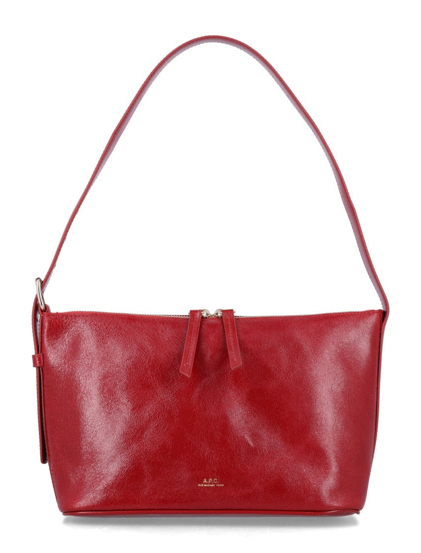 A.P.C. Vera Crinkle Leather Shoulder Bag