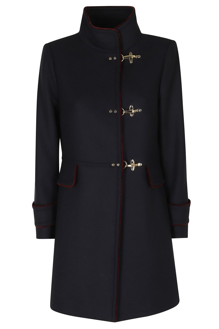 Fay Blue Virginia Campus Three-Hook Virgin Wool-Blend Coat