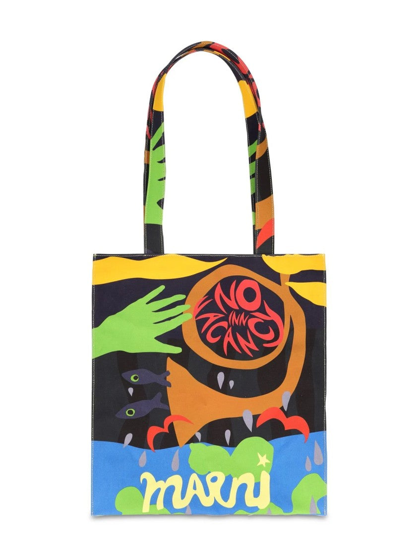 Marni No Vacancy Inn Logo Tote Bag