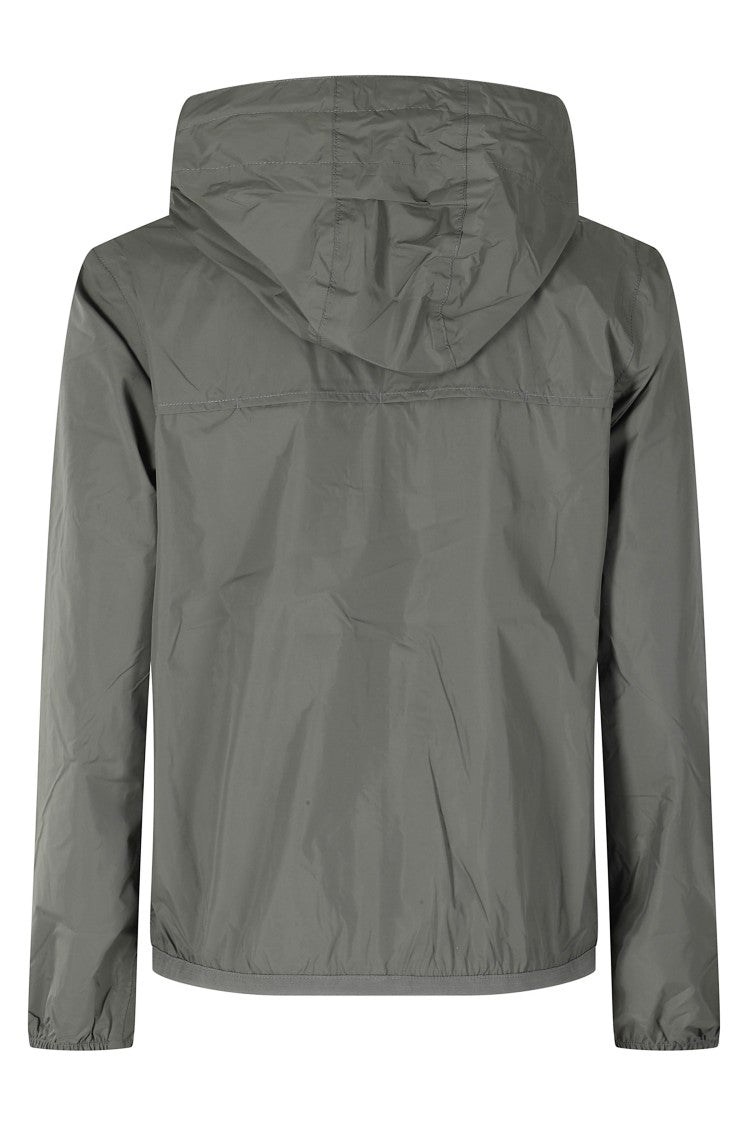 K-Way Green Le Vrai 4 0 Claudette Windproof Hooded Polyamide Jacket