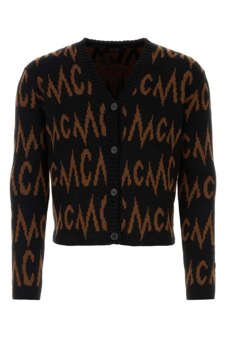 Mcm Embroidered Cashmere Blend Cardigan