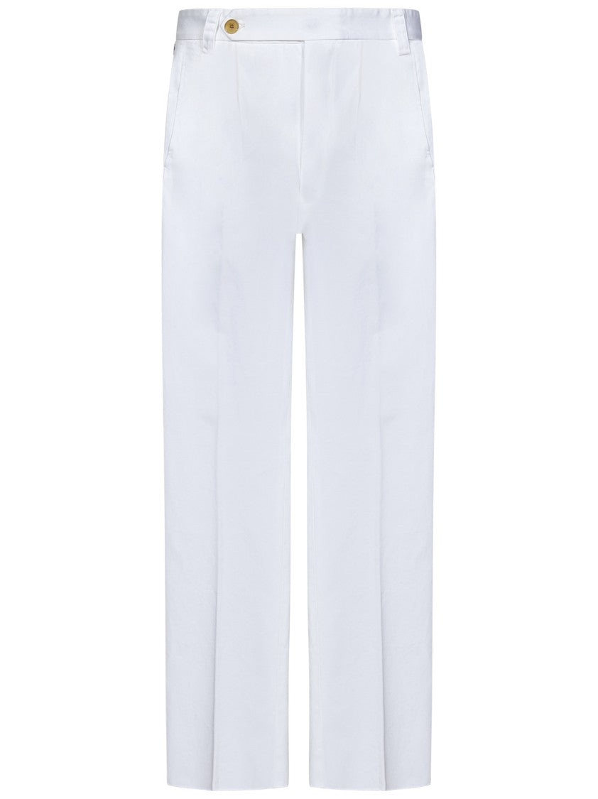 Polo Ralph Lauren White Cotton Trousers