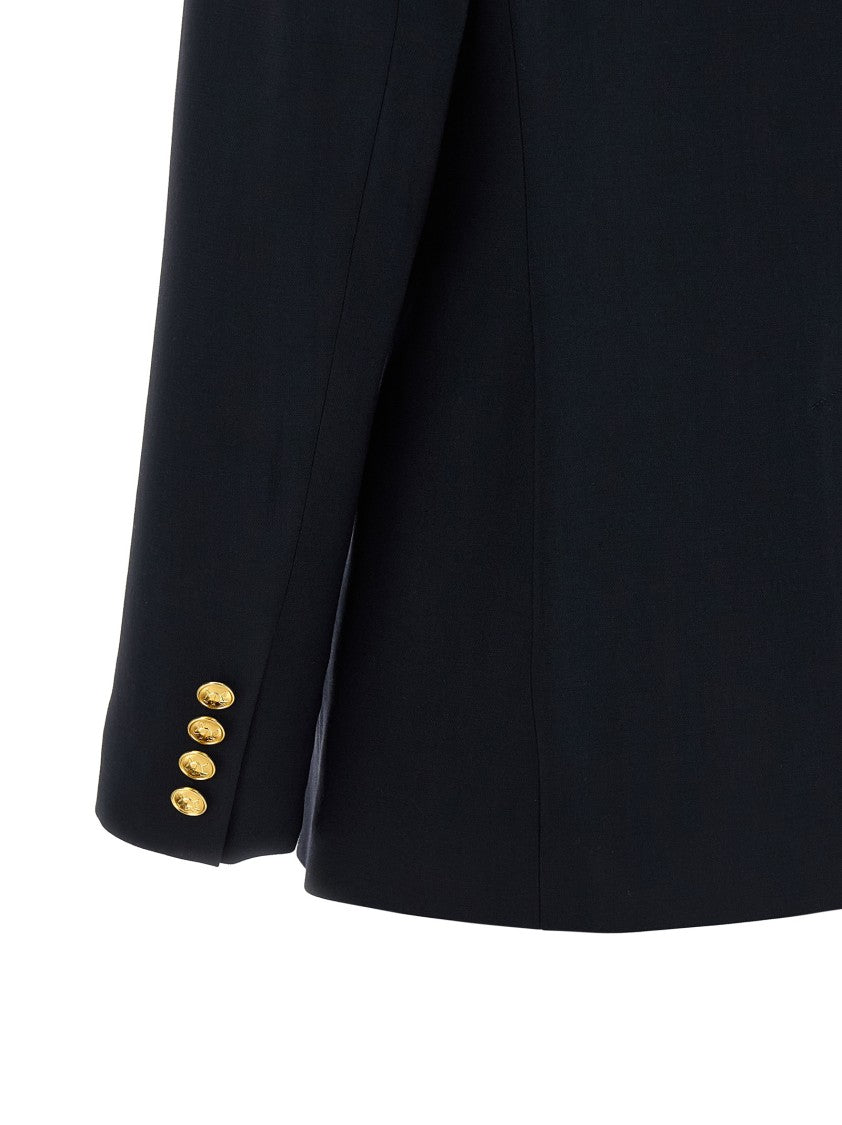 Polo Ralph Lauren Double-Breasted Stretch Wool Crêpe Blazer With Peak Lapels And Gold-Tone Buttons