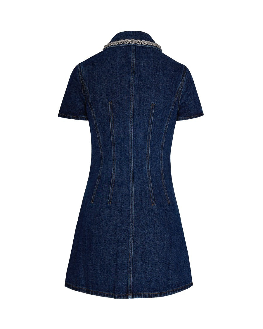 Self-Portrait Blue Denim Mini Dress
