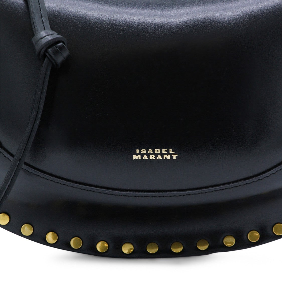 Isabel Marant Crescent-Shape Black Leather Shoulder Bag