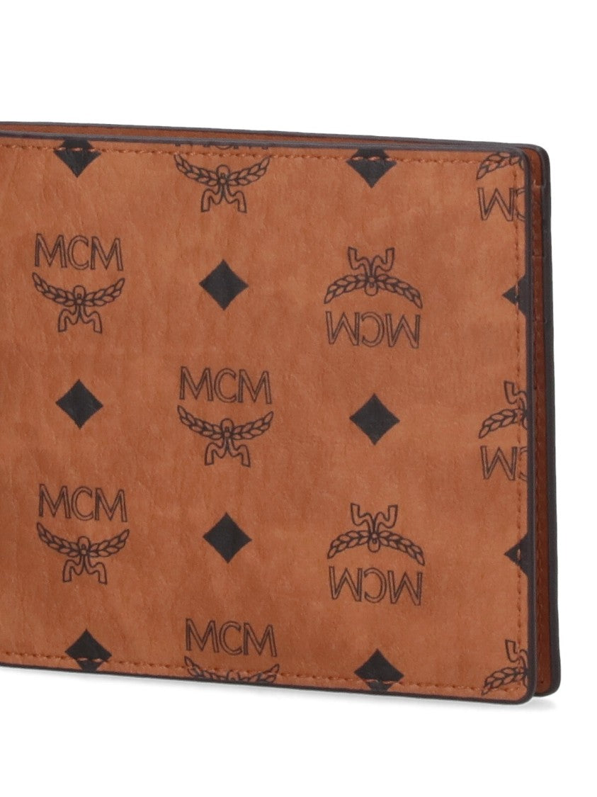Mcm Logo Bi-Fold Wallet – Brown
