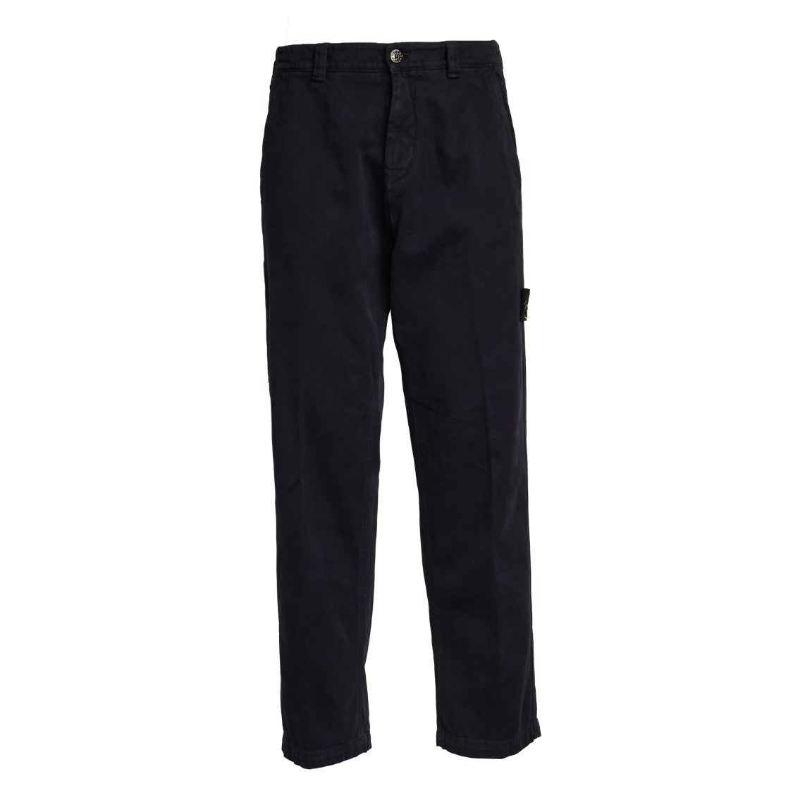 Stone Island Stretch Organic Cotton Broken Twill Old Effect Trousers