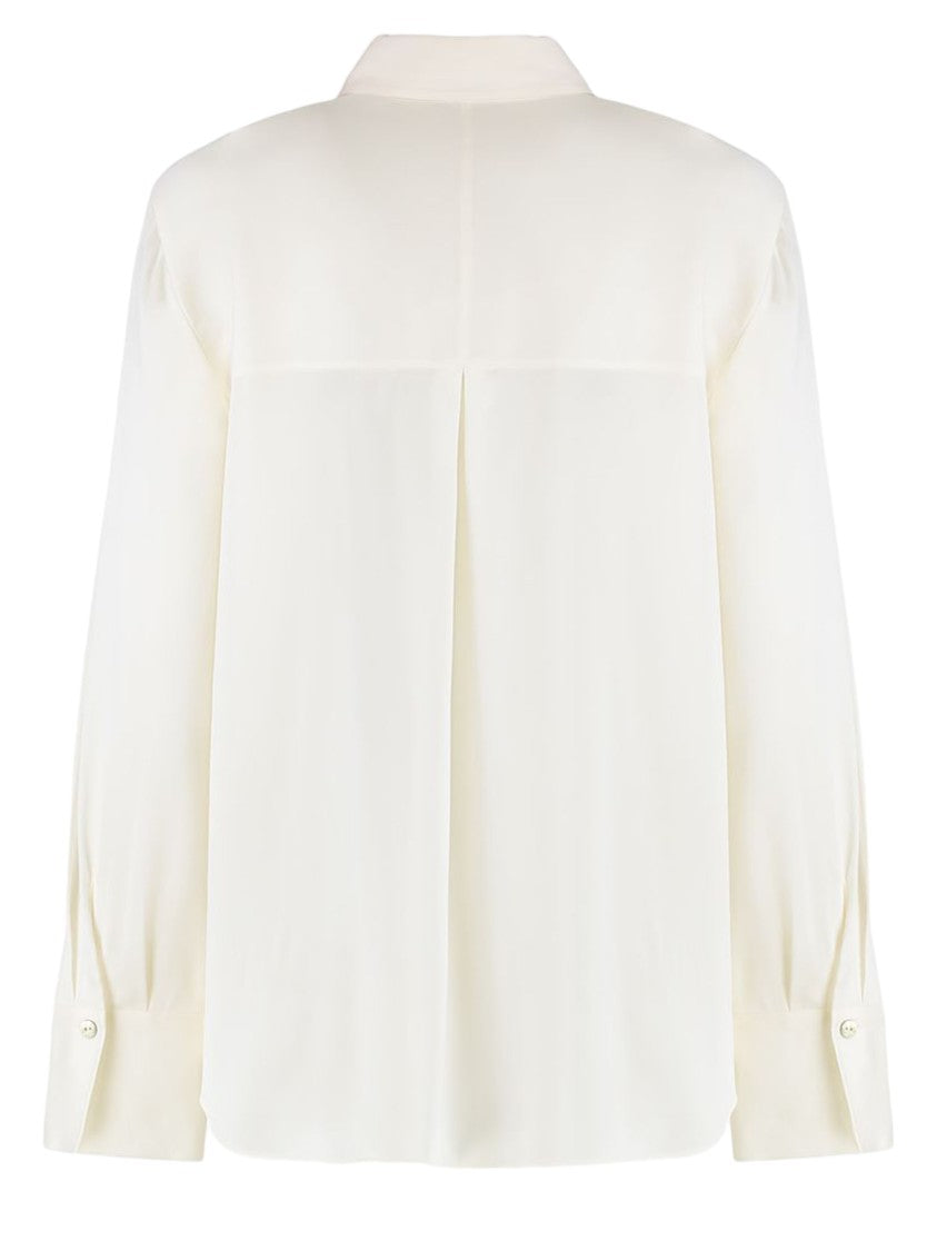 Vince Stretch Silk Shirt With Classic Collar