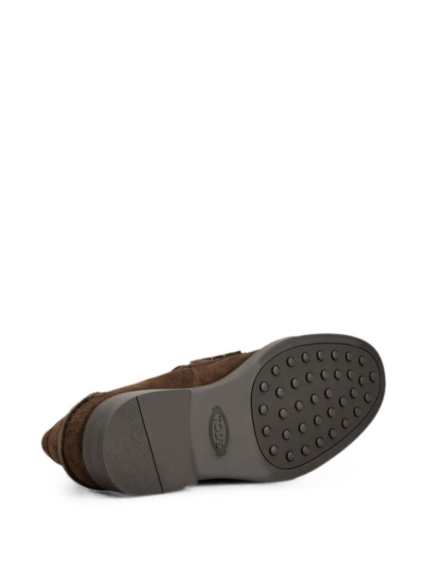 Tod's Brown Suede Calfskin Classic Loafers