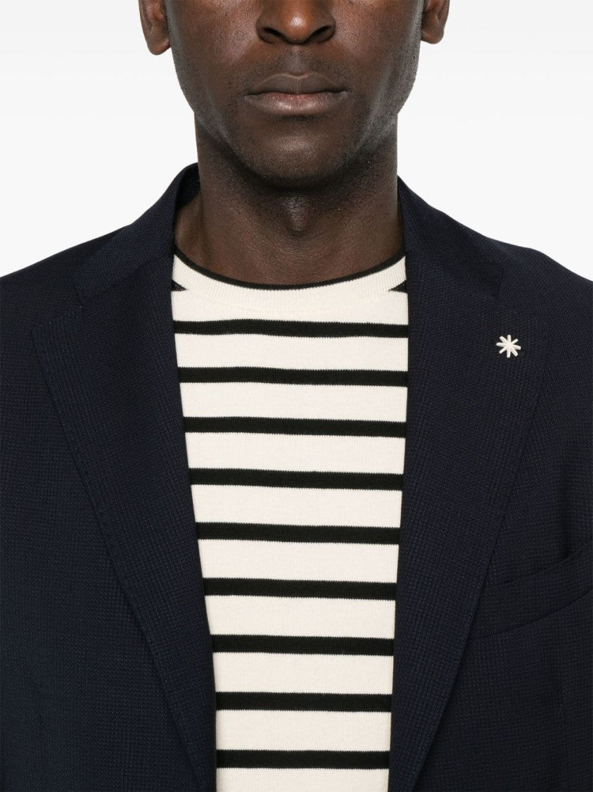 Manuel Ritz Tailored Navy Blue Jacket