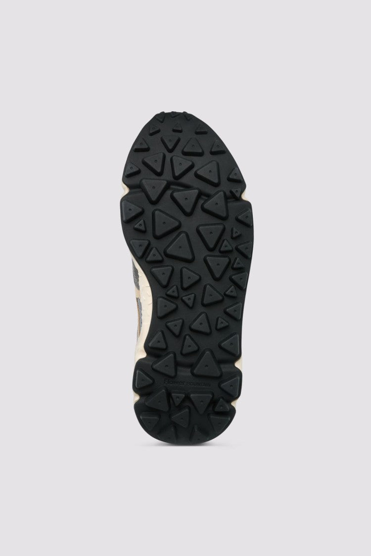 Flower Mountain Layered Suede And Mesh Sneakers With Floral Cutouts