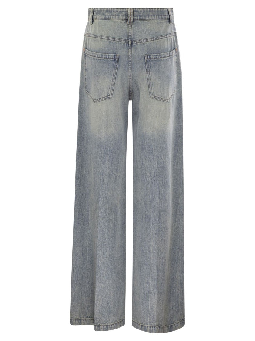 Brunello Cucinelli Soft Denim Low-Slung Trousers