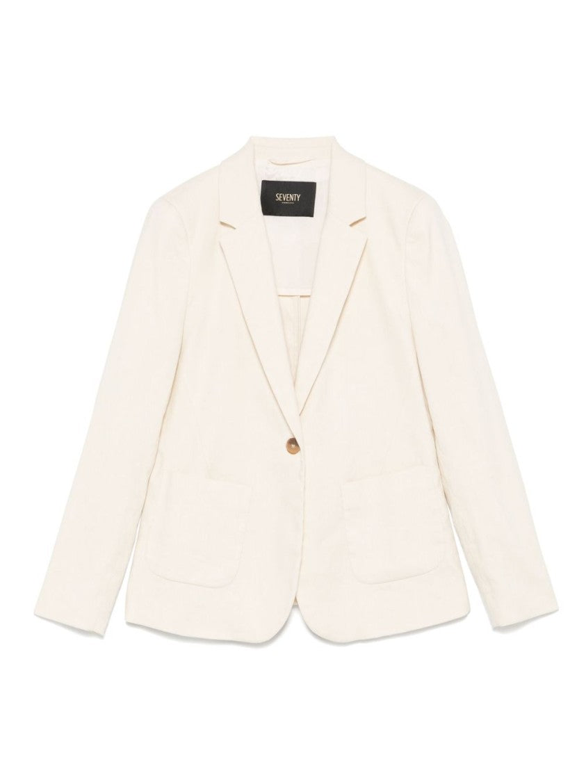 Seventy Sergio Tegon Linen Blend Seventy Blazer With Silhouette
