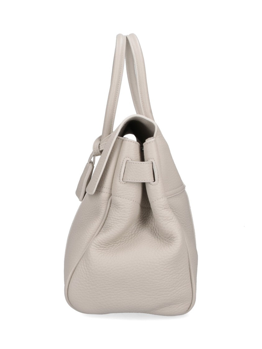 Mulberry Pebbled Leather Handbag With Twist-Lock Closure