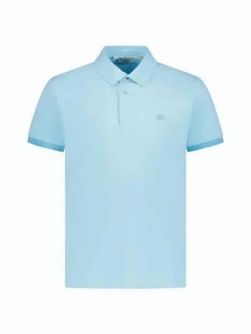 Etro Light Blue Polo Shirt With Traditional Collar