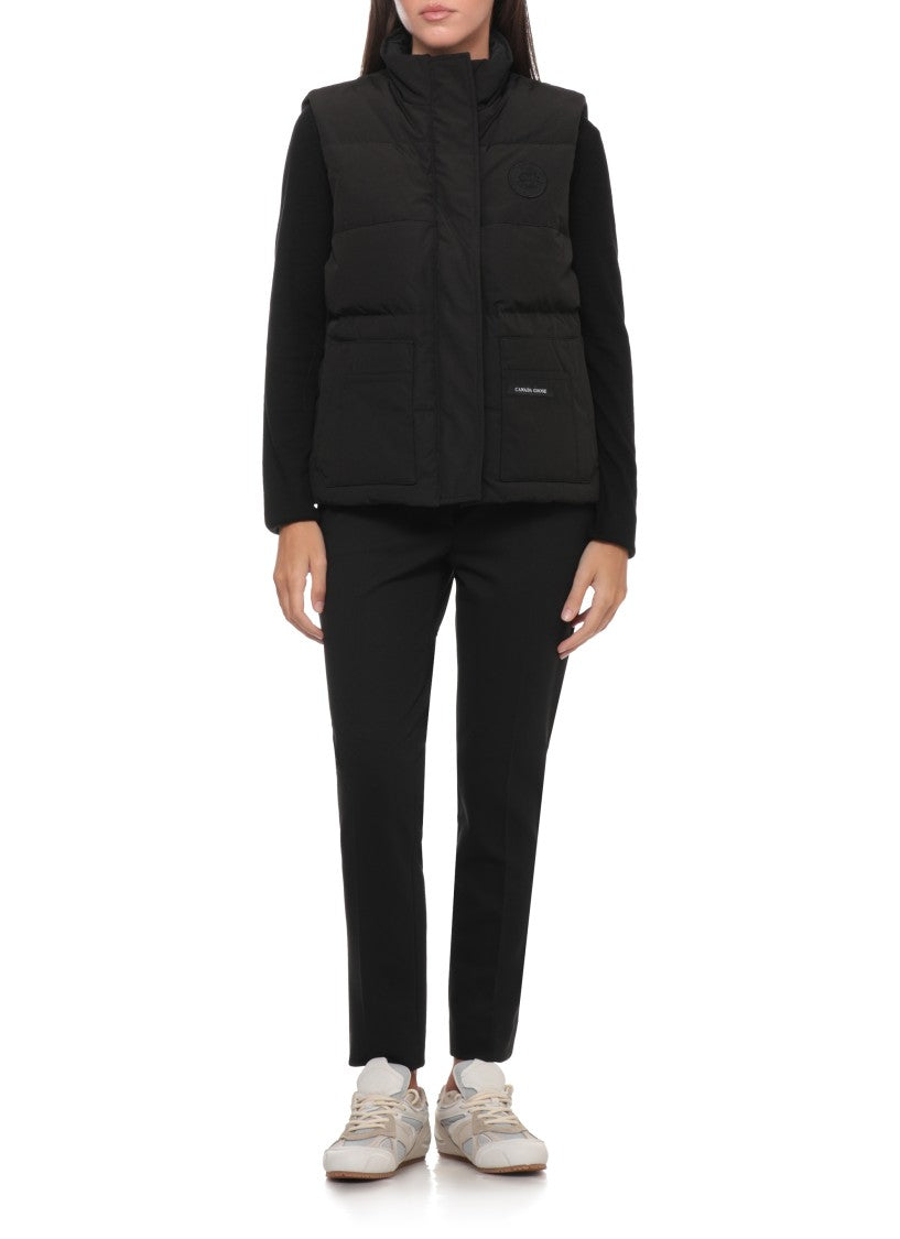 Canada Goose High Neck Padded Sleeveless Coat With Minimalist Design