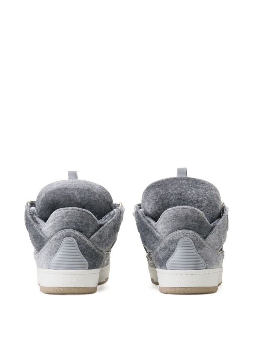 Lanvin Grey Cut-Out Detail Sneakers