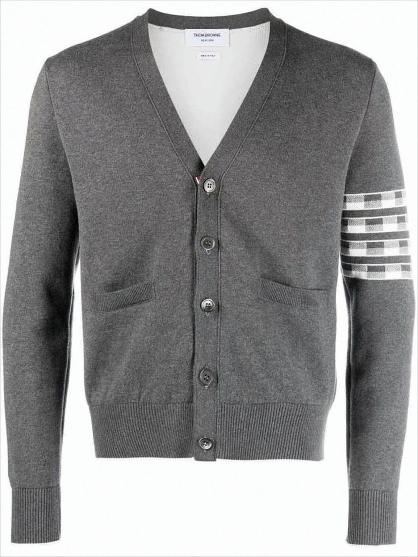 Thom Browne Classic V-Neck Cardigan With Dachshund Graphic
