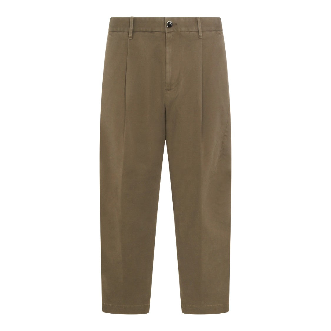 Nine In The Morning Straight-Leg Trousers With Mid-Rise Waist And Flap Pockets
