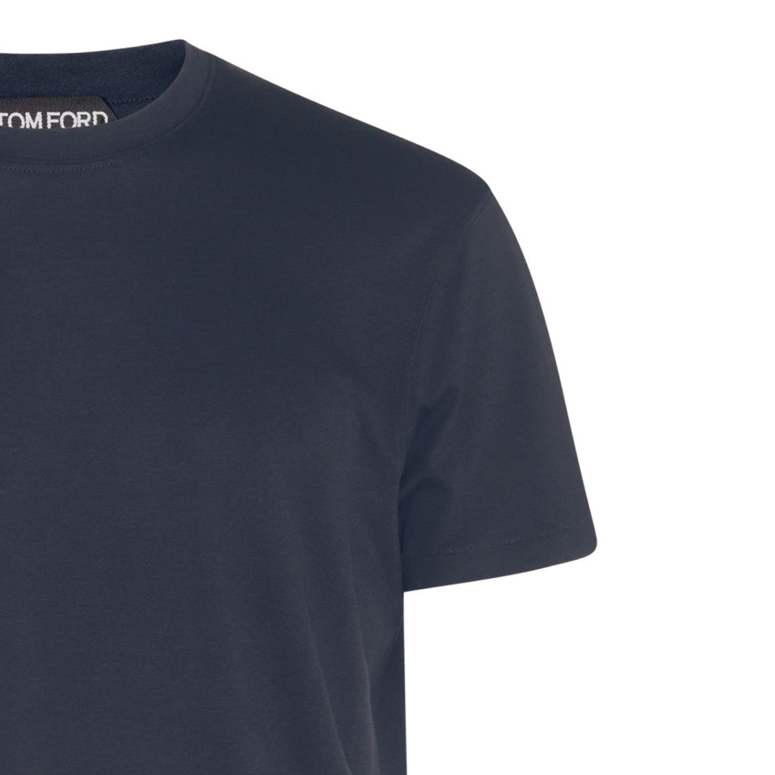 Tom Ford Navy Cotton Crewneck T-Shirt