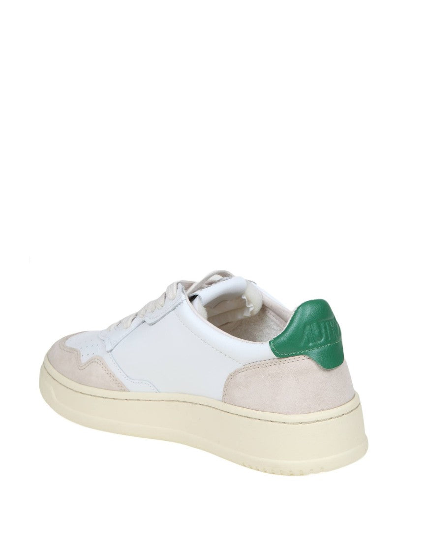 Autry Sneakers In Leather And Suede Color White