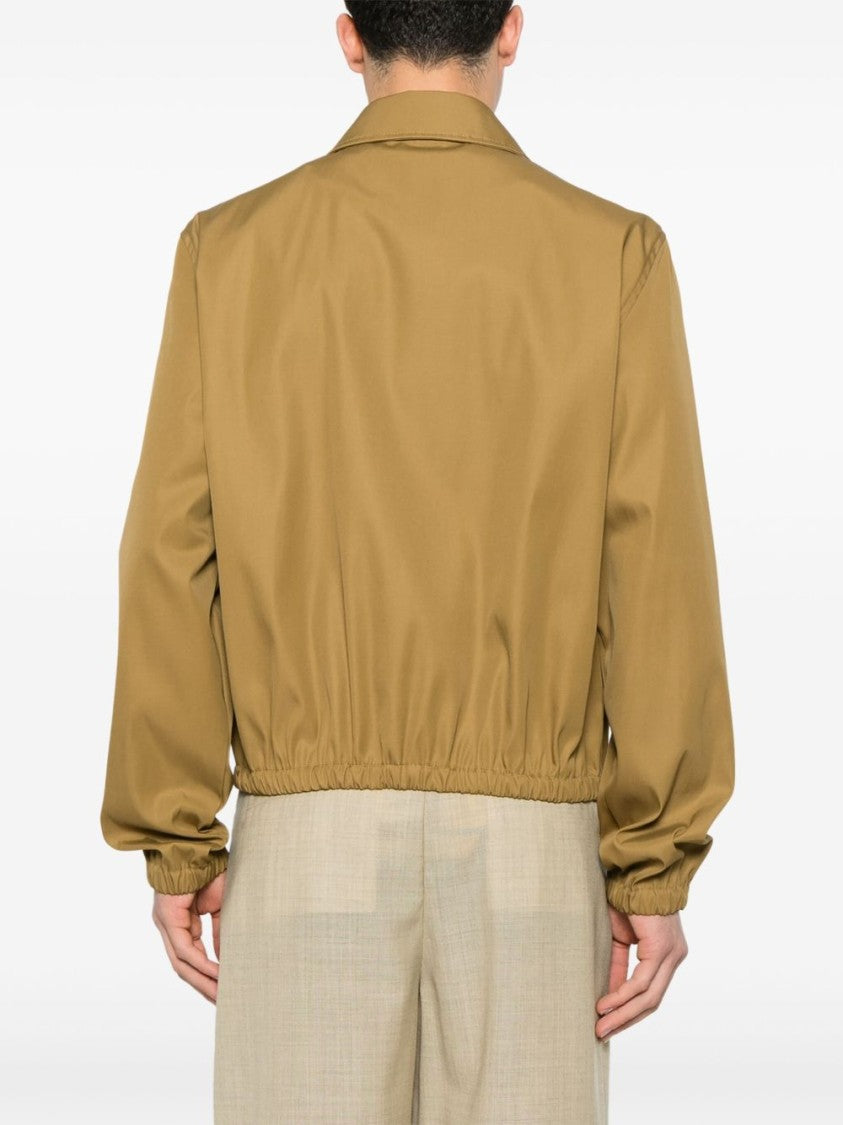 Ami Paris Light Olive Green Zip Front Jacket
