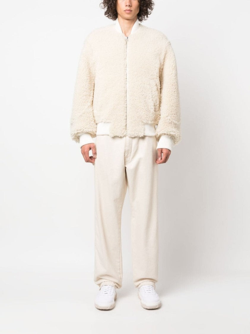 Jacquemus Off-White Shearling Bomber Jacket