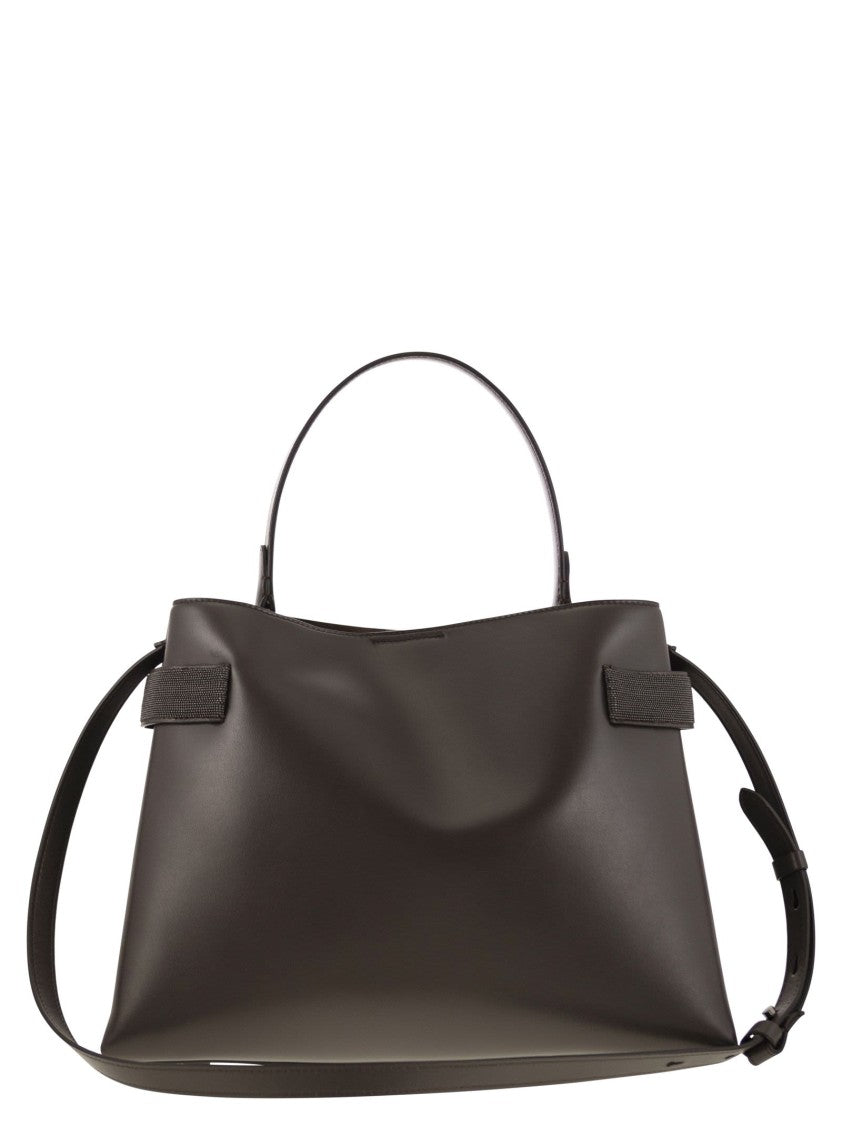 Brunello Cucinelli Top-Handle Essence Bag In Calfskin