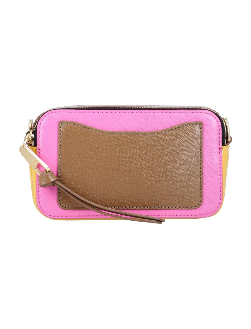 Marc Jacobs Saffiano Leather Snapshot Handbag With Dual Zipper