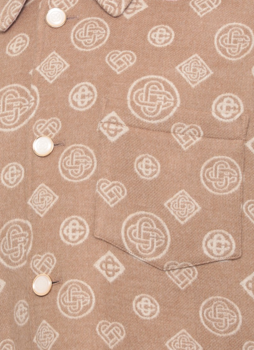 Casablanca Brown Monogram Wool Jacket