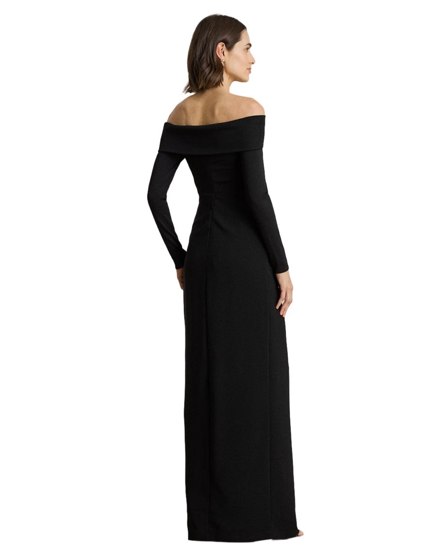 Lauren Ralph Lauren Sakaris Long Sleeve Gown With Knit Bodice
