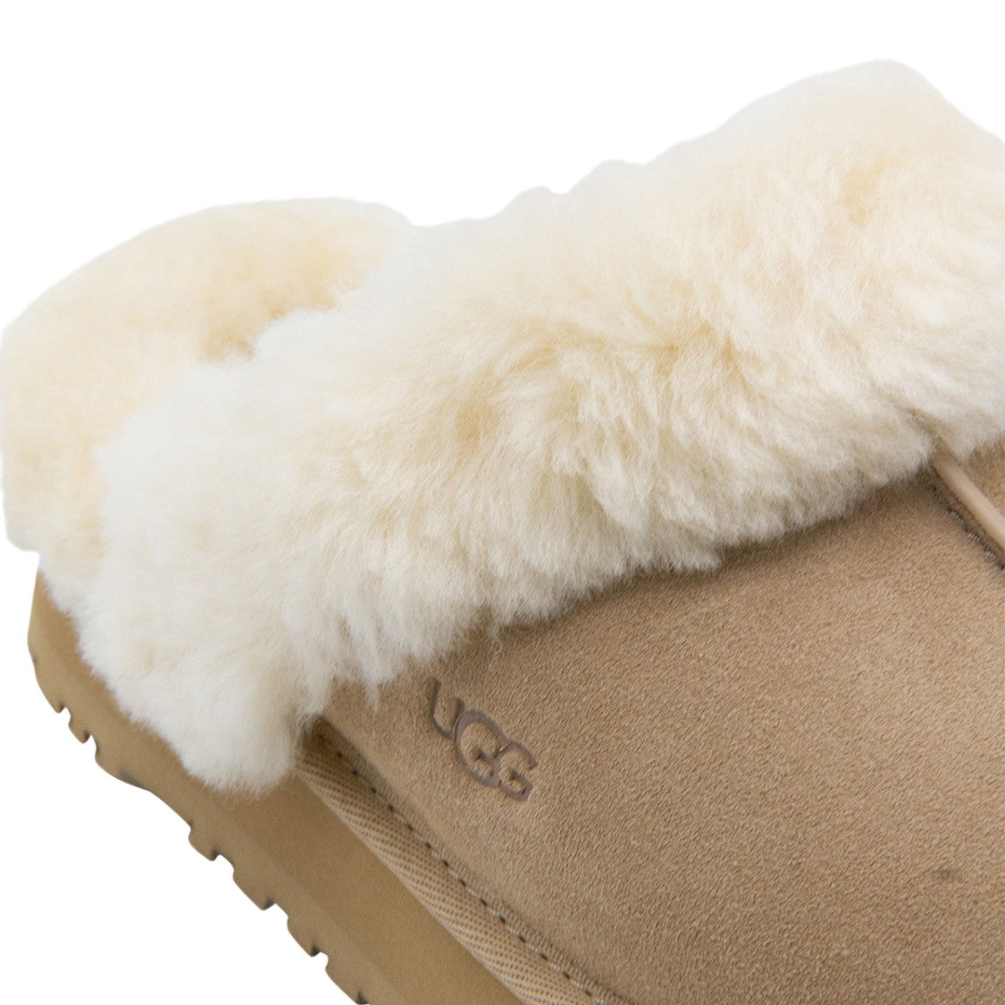 Ugg Plush Shearling-Lined Flat Shoes With Textured Sole