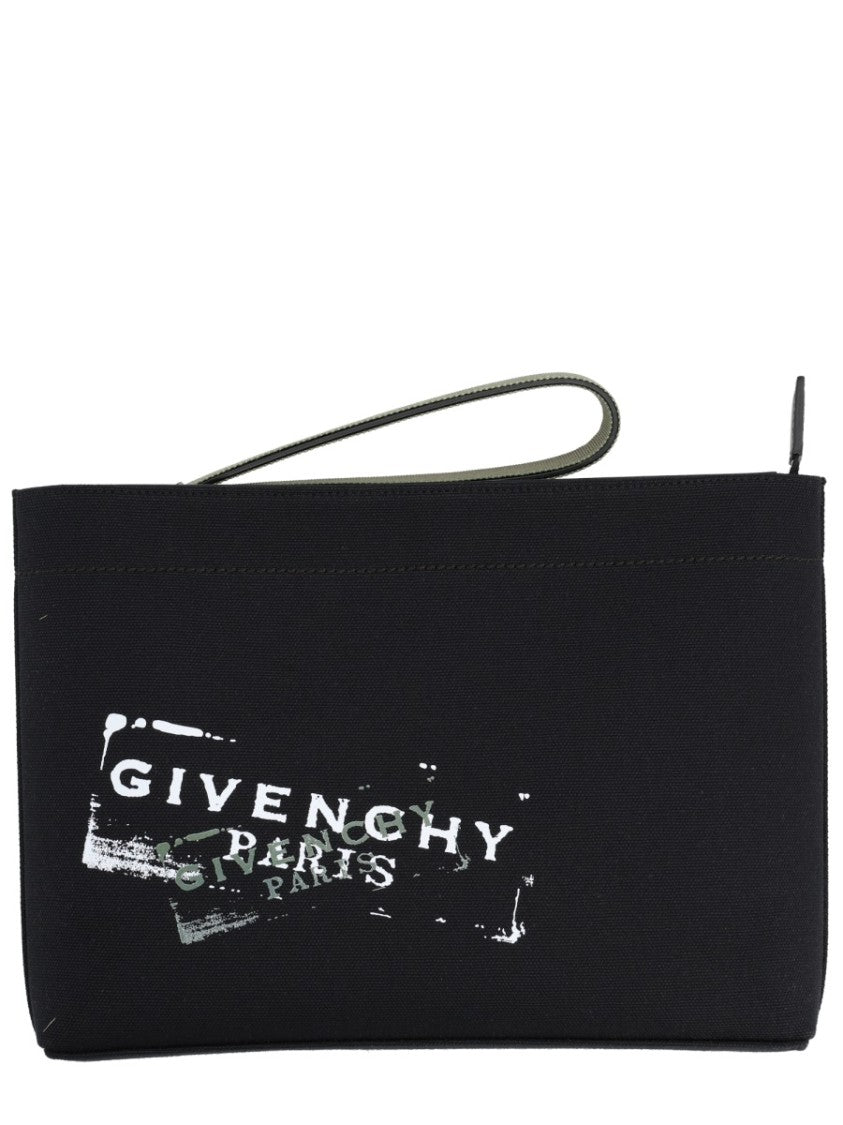 Givenchy Print Cotton Wrist Strap Pouch