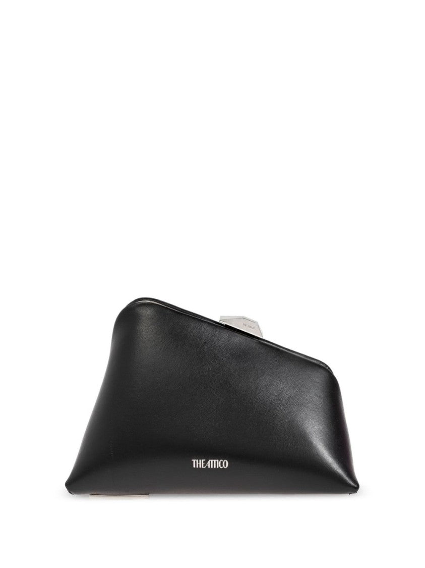 The Attico Midnight Clutch With Asymmetrical Design
