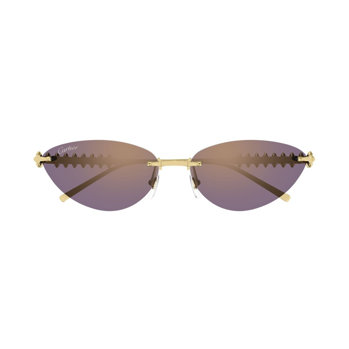 Cartier Ct0543s Rimless Cat-Eye Sunglasses