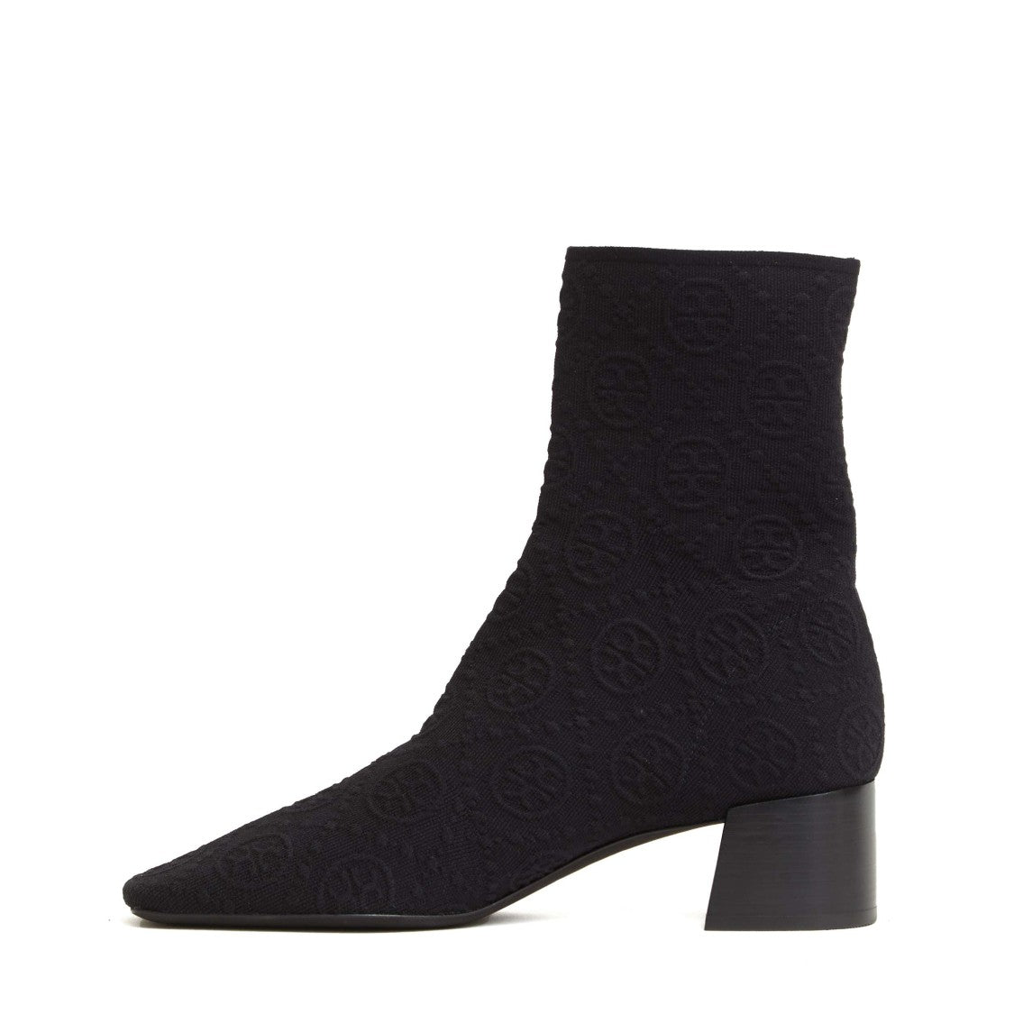 Tory Burch Textured Jacquard Ankle Boots With Nappa Finish