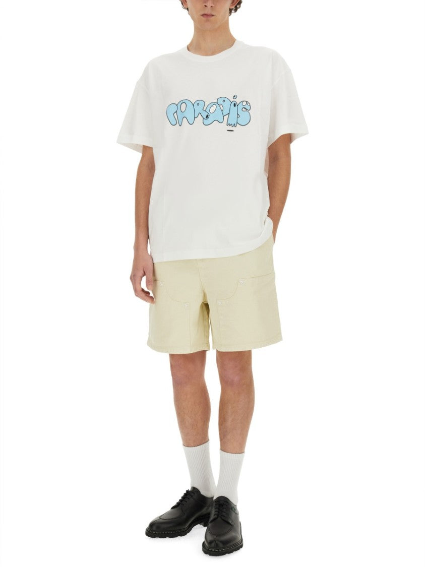3.Paradis Casual Twill Shorts With Elastic Waistband