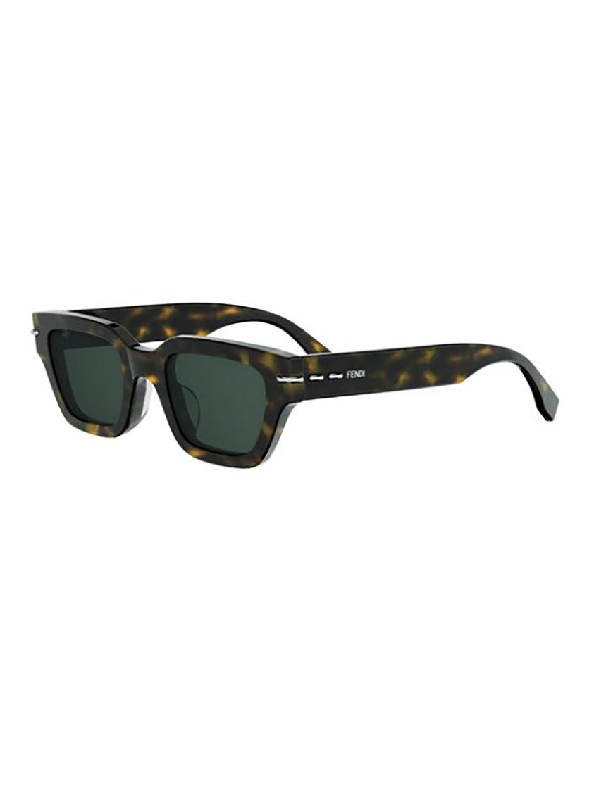 Fendi Tortoiseshell Fe40191i Rectangular Green Sunglasses