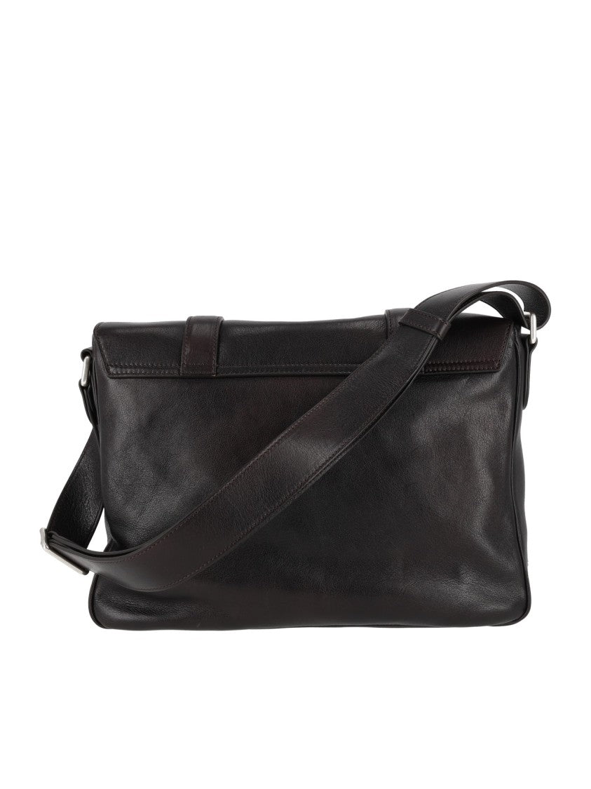 Claudio Orciani Black M Jones Lagoon Calf Leather Messenger Bag