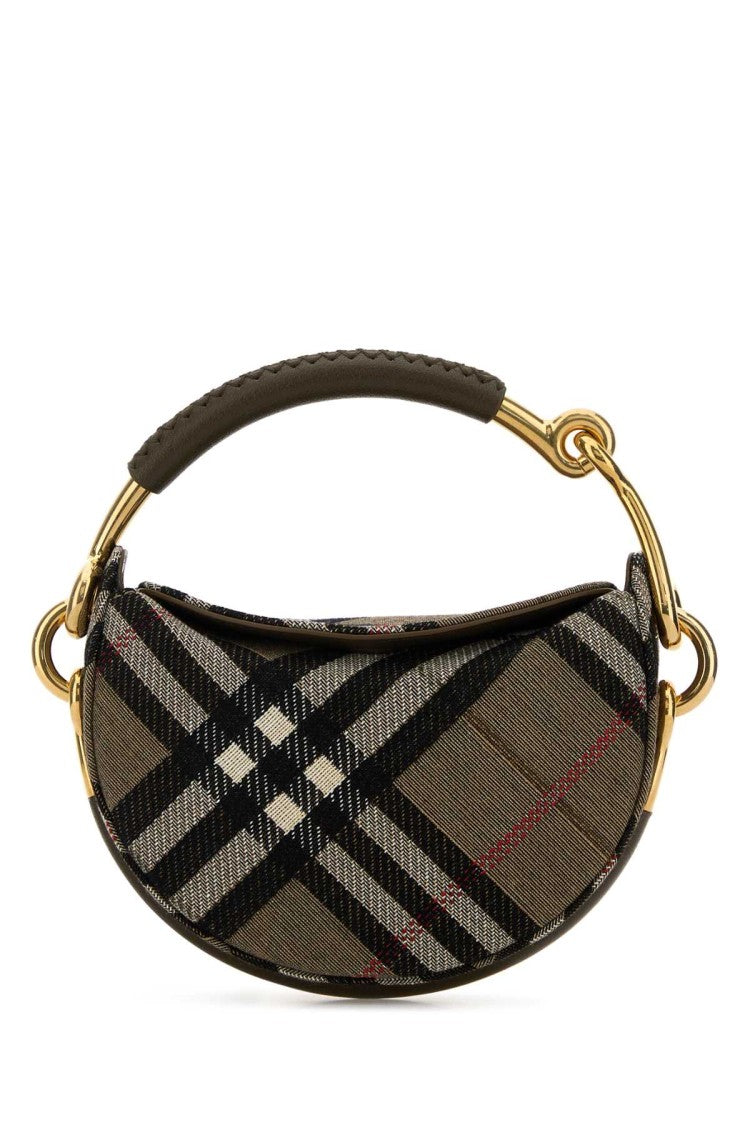 Burberry Embroidered Fabric Bridle Handbag